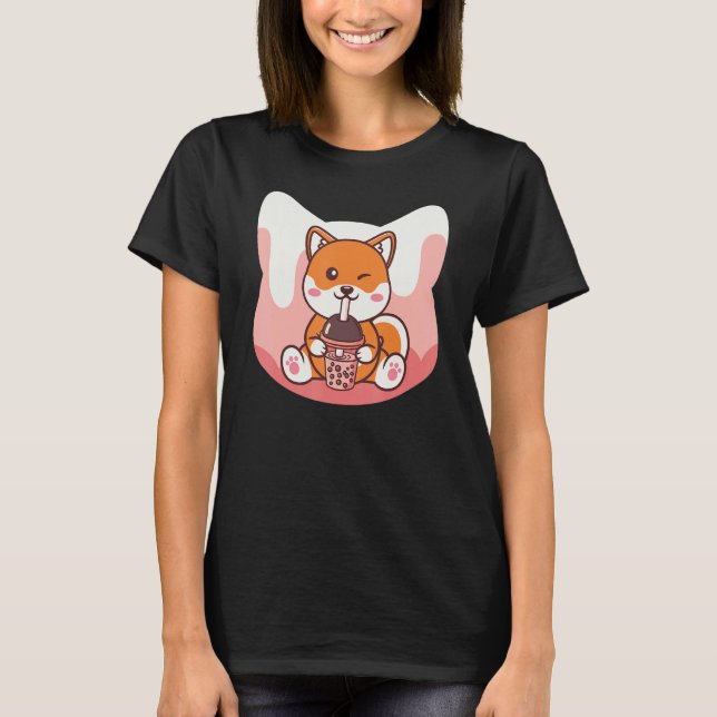 Camiseta Boba Milk and Corgi Dog (Anverso)