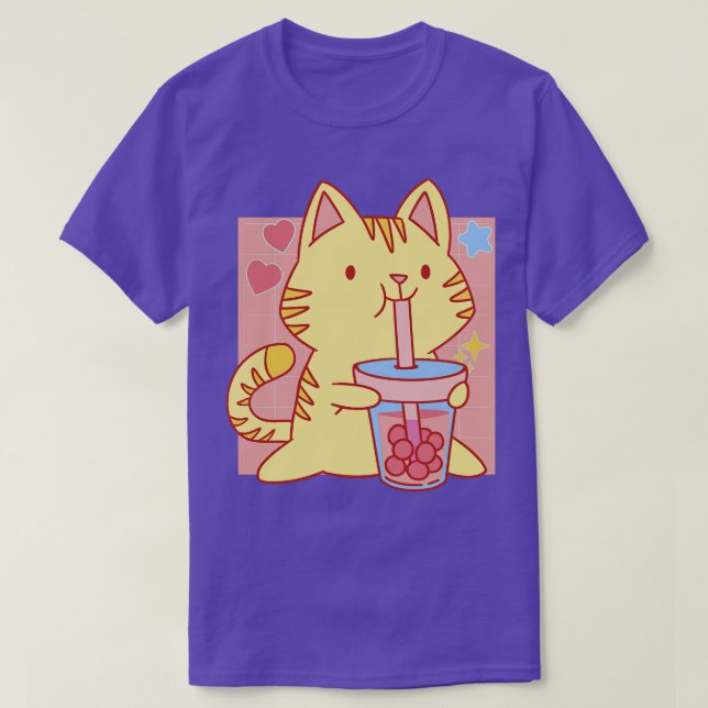 Camiseta Boba Neko Kawaii (Diseño del anverso)