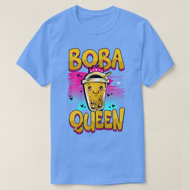 Camiseta Boba Queen Bubble Tea  (Diseño del anverso)