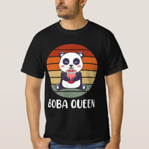 Camiseta Boba Queen Bubble Tea japonés Cute Panda Anime Ka