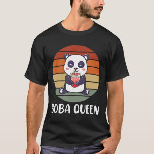 Camiseta Boba Queen Bubble Tea japonés Cute Panda Anime Ka