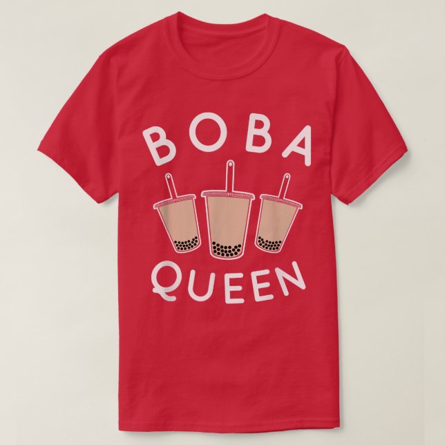 Camiseta Boba Queen , Ice Bebe Tea Bubble Boba Tee  (Diseño del anverso)