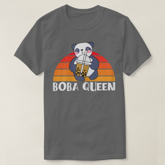 Camiseta Boba Queen Panda Bear Bubble Tea Partner Look 132 (Diseño del anverso)