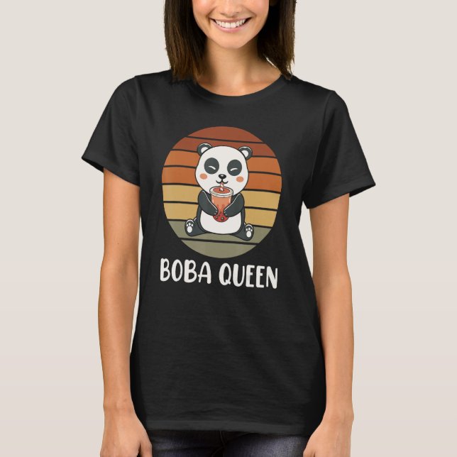 Camiseta Boba Queen Panda Bubble Tea Boba Tea (Anverso)