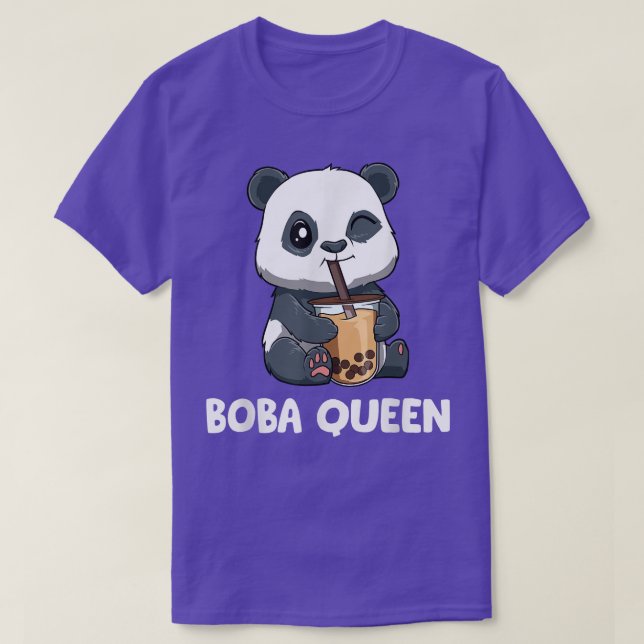 Camiseta Boba Queen PandasFunny Boba Tea  (Diseño del anverso)