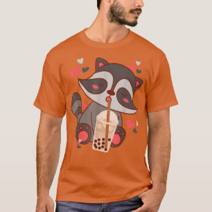 Camiseta Boba Racoon Boba Tea Bubble Tea Kawaii Anime Kawai