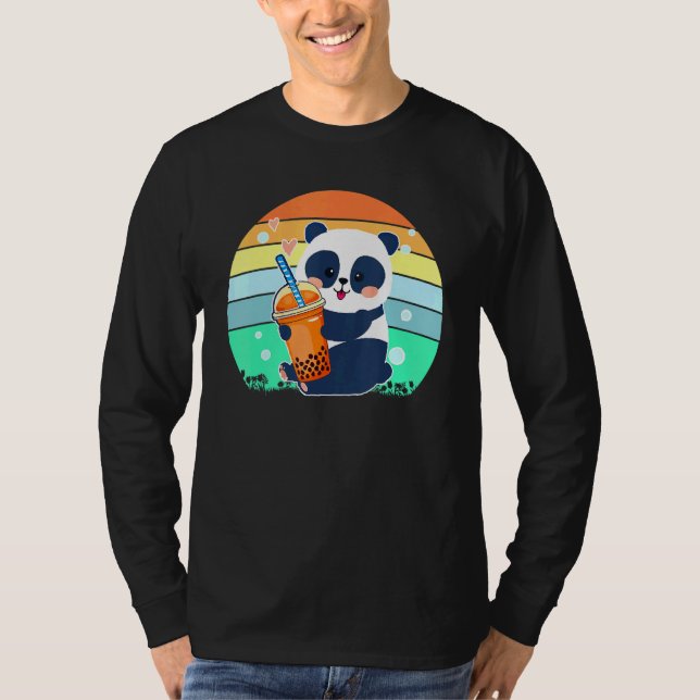 Camiseta Boba Tapioca Perlas Leche de burbuja Té Bebida Pan (Anverso)