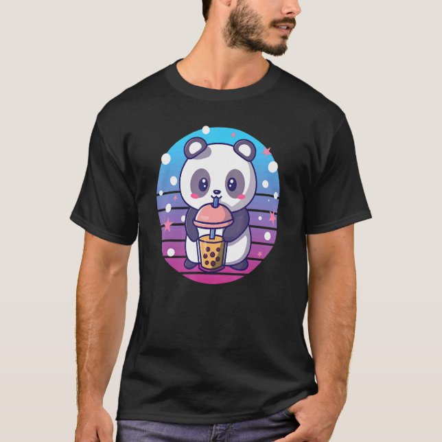 Camiseta Boba Tapioca Perlas Leche de burbujas Té Beber Pan (Anverso)