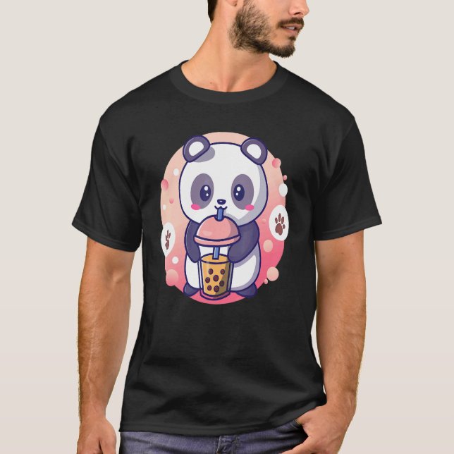 Camiseta Boba Tapioca Perlas Leche de burbujas Té Beber Pan (Anverso)