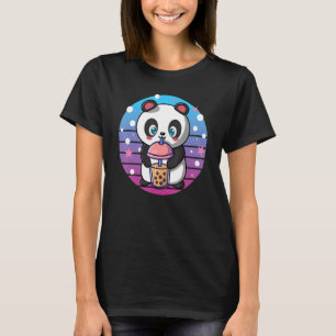 Camiseta Boba Tapioca Perlas Leche Leche Beber Té Panda K