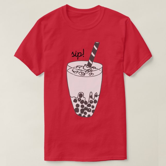 Camiseta Boba Tea Black (Diseño del anverso)
