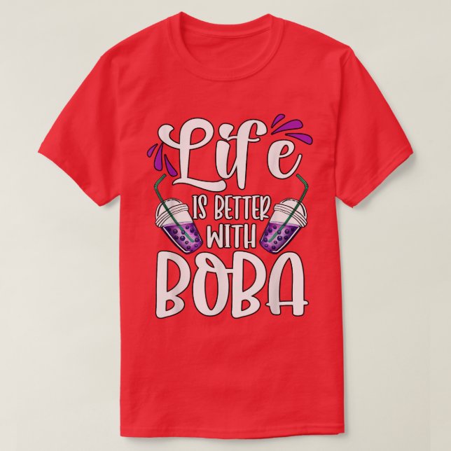 Camiseta Boba Tea Bubble Tea 134 (Diseño del anverso)