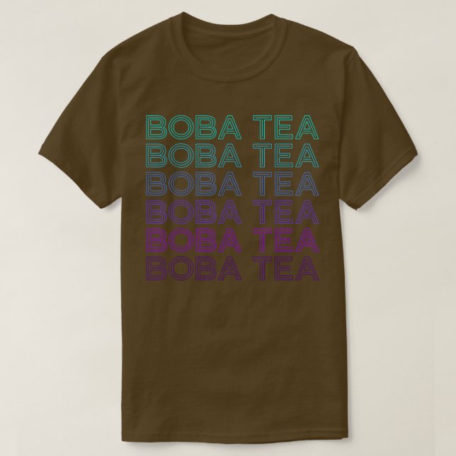 Camiseta Boba Tea Bubble Tea Milk Tea Retro  (Diseño del anverso)