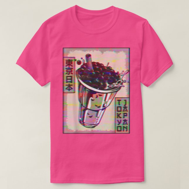 Camiseta Boba Tea Bubble Tea Tokyo Japan Vaporwave Aestheti (Diseño del anverso)