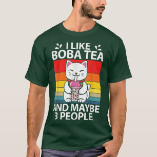 Camiseta Boba Tea Cat Bubble Tea Kawaii Anime Japanese Milk