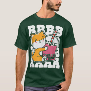 Camiseta Boba Tea Cat Bubble Tea Kawaii Anime Leche Japones
