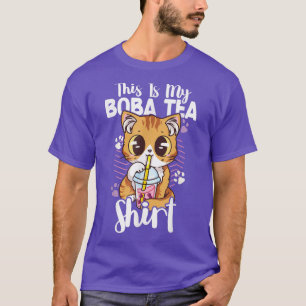Camiseta Boba Tea Cat Bubble Tea Kawaii Anime Leche Japones