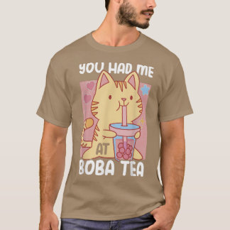 Camiseta Boba Tea Cat Bubble Tea Kawaii Anime Leche Japones