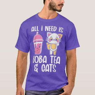Camiseta Boba Tea Cat Bubble Tea Kawaii Anime Leche Japones