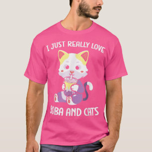 Camiseta Boba Tea Cat Bubble Tea Kawaii Anime Leche Japones