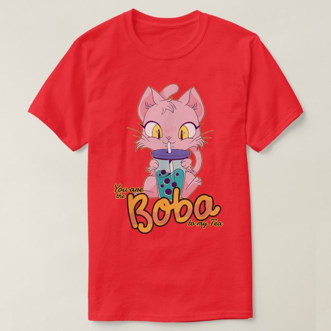 Camiseta Boba Tea Cat Funny Bubble Tea (Diseño del anverso)