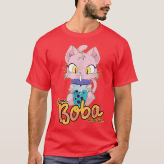 Camiseta Boba Tea Cat Funny Bubble Tea