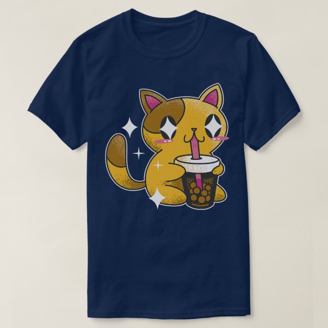 Camiseta Boba Tea Cat Japón Sweet Otaku (Diseño del anverso)