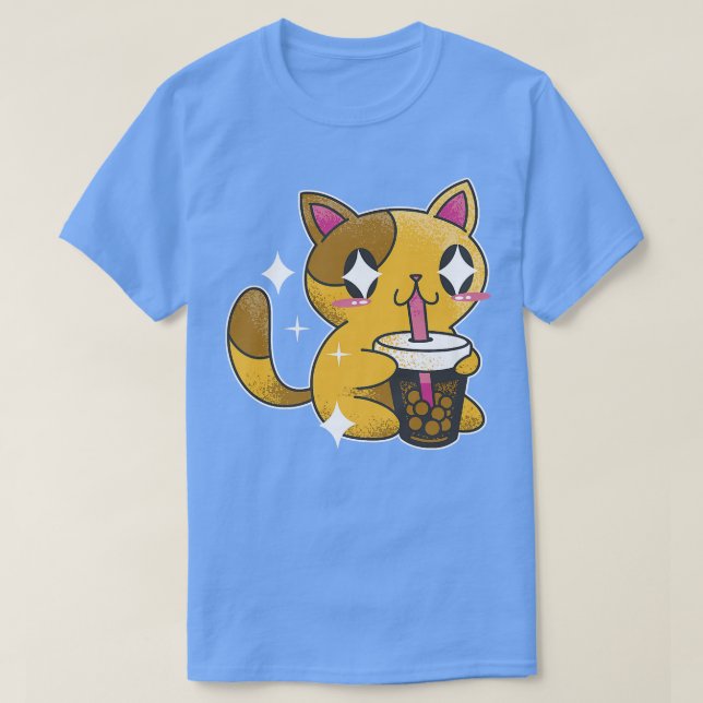 Camiseta Boba Tea Cat Japón Sweet Otaku Premium (Diseño del anverso)