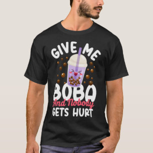 Camiseta Boba Tea Dame Boba y nadie muestra saltar tina