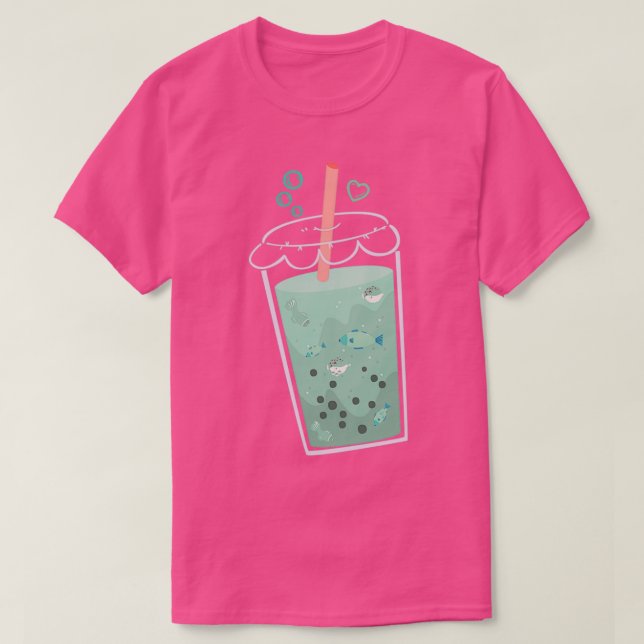 Camiseta Boba Tea Fish Trouts and Puffers (Diseño del anverso)