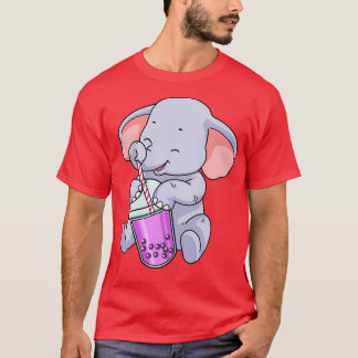 Camiseta Boba Tea Gift Mujeres Elefante Regalo Bubble Tea