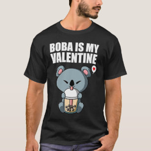 Camiseta Boba Tea is My Valentine Koala Bear Anti Valentine
