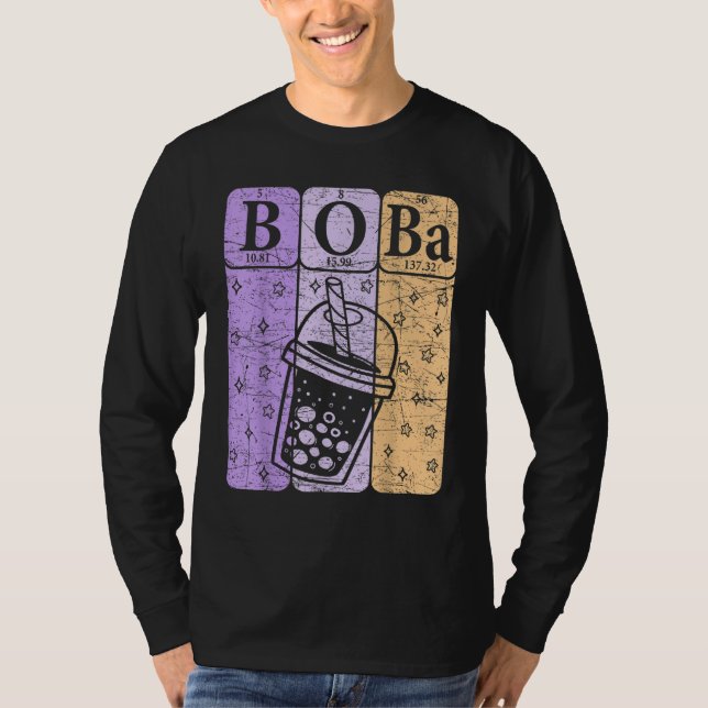 Camiseta Boba Tea Periodic Table Elements Bubble Tea  Nerd (Anverso)