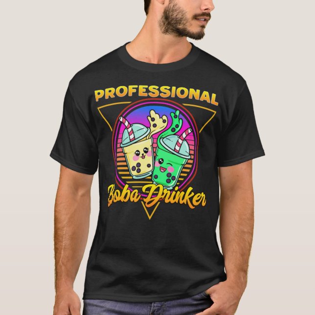 Camiseta Boba Tea Profesional Drinker Kawaii Bubble bruchc (Anverso)