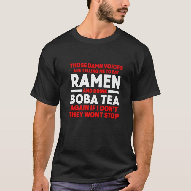 Camiseta Boba Tea Ramen Cute Kawaii Bubble Tea (Anverso)