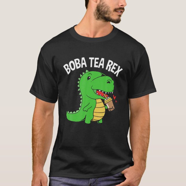 Camiseta Boba Tea Rex Boba Dinosaur (Anverso)