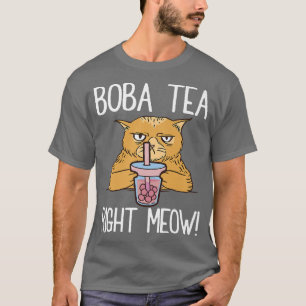 Camiseta Boba Tea Right Meow Cat Dueño de la Burbuja Tea Lo