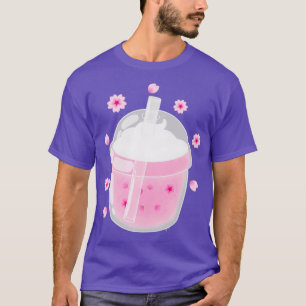 Camiseta Boba tea sakura rosa