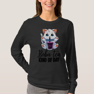 Camiseta Boba Tea Tipo de gatos y Boba Mujeres Boba Té