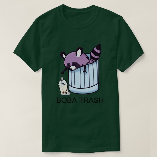 Camiseta Boba Trash Racoon (Diseño del anverso)