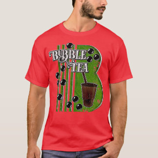 Camiseta Boba verde del té de la burbuja