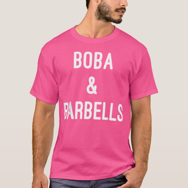 Camiseta Boba Y Barbells Divertido Gym Workout Fitness ExGr (Anverso)