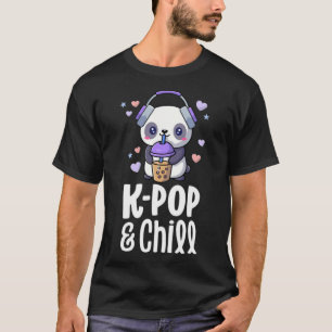 Camiseta Boba Y KPop Kawaii Panda Bubble Tea KPop falken