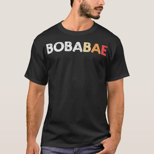 Camiseta BOBABAE Burbuja Tea Boba Matcha Tapioca Tía (Anverso)