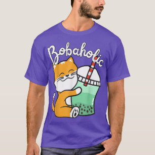 Camiseta Bobaholic Tea de leche cruda Boba Té de burbuja Ki