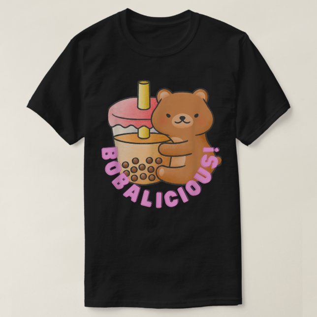 Camiseta Bobalicious Funny Kawaii Boba Tea Cute Bear Charac (Diseño del anverso)