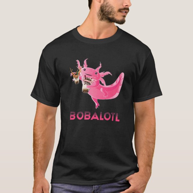 Camiseta Bobalotl Axolotl Bebiendo Boba Tea Sweets Ani (Anverso)