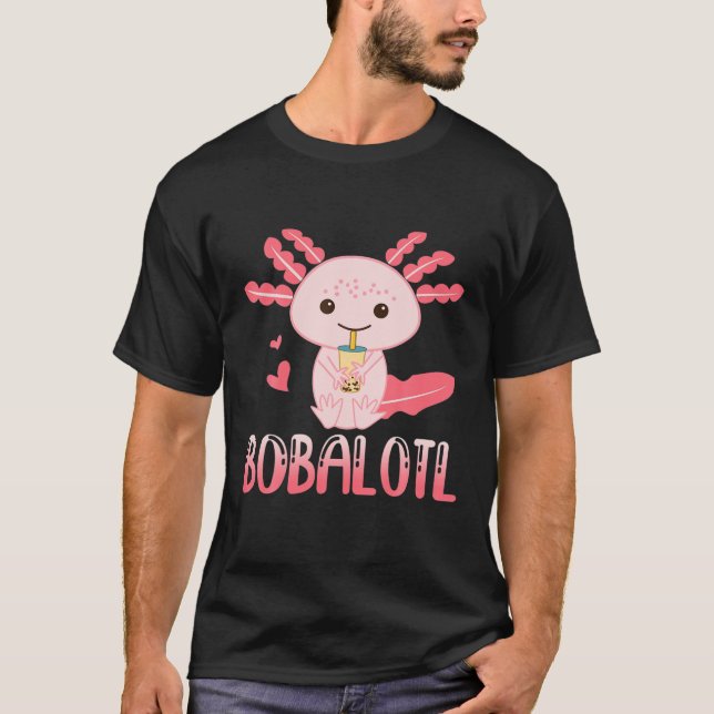 Camiseta Bobalotl Axolotl Boba Tea (Anverso)