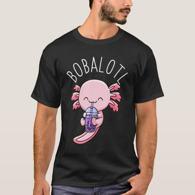 Camiseta Bobalotl Axolotl Boba Tea Bubble Leche (Anverso)