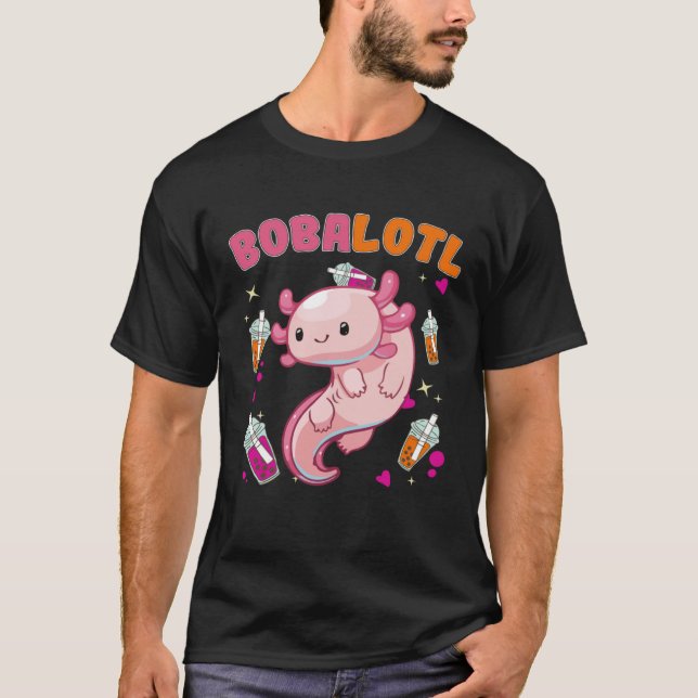 Camiseta Bobalotl Axolotl Boba Tea Bubble Milk  1 (Anverso)